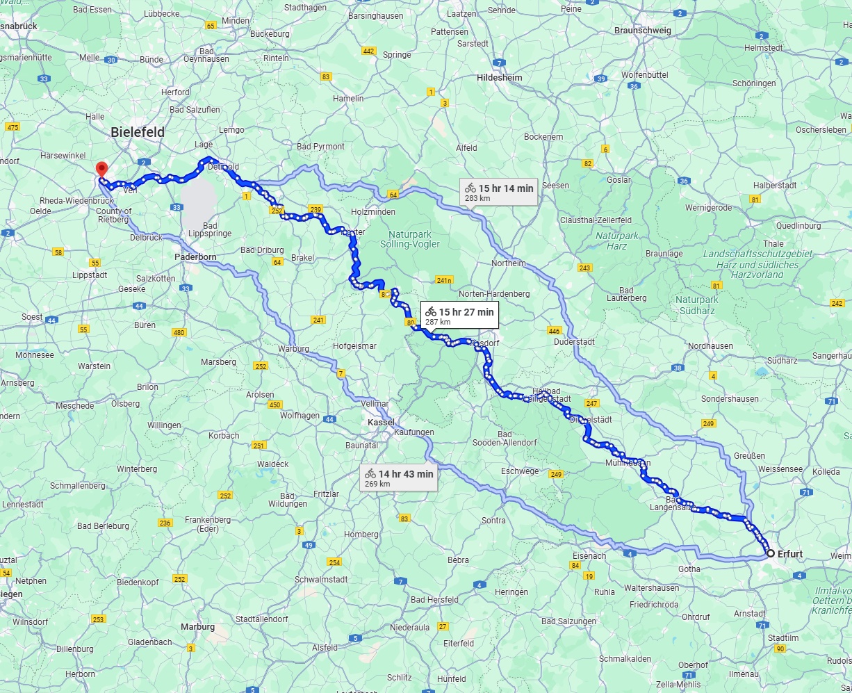 Anreise von Erfurt Zu Gütersloh Über 