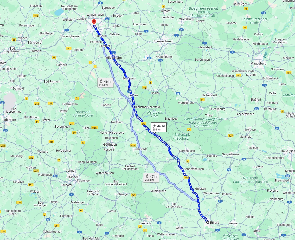 Anreise von Erfurt Zu Hannover Über 
