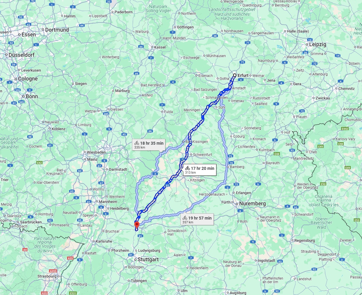 Anreise von Erfurt Zu Heilbronn Über 