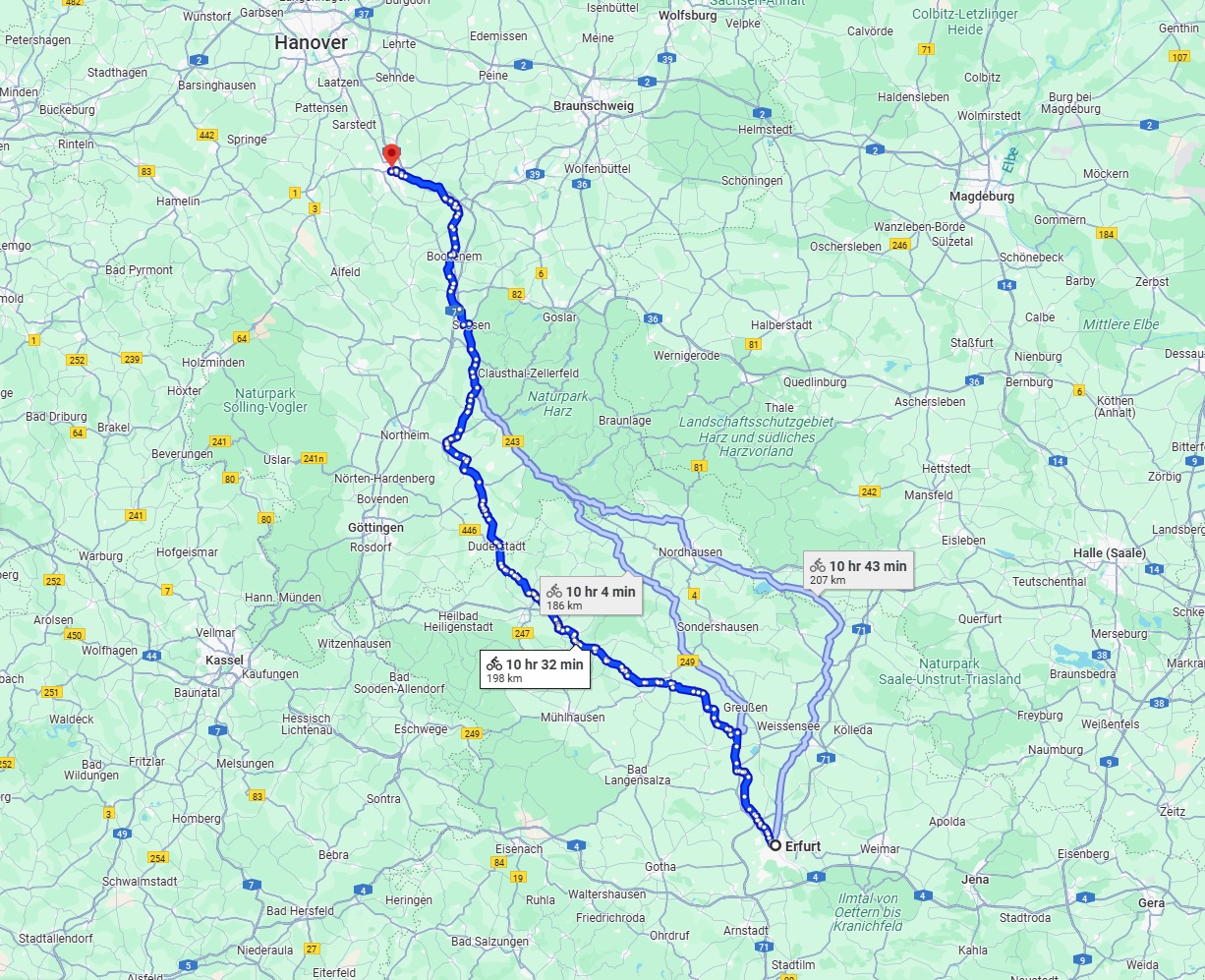 Anreise von Erfurt Zu Hildesheim Über 