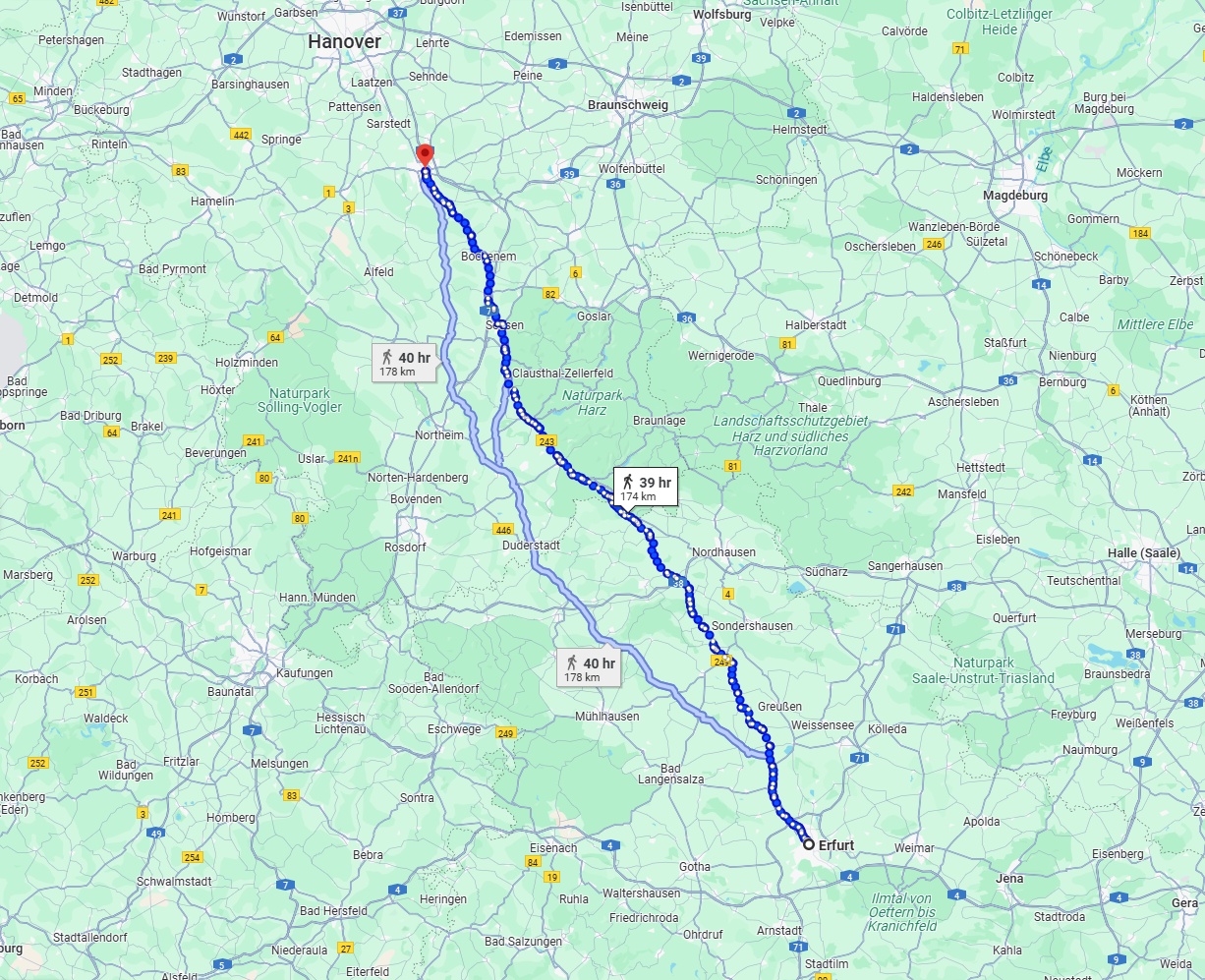 Anreise von Erfurt Zu Hildesheim Über 