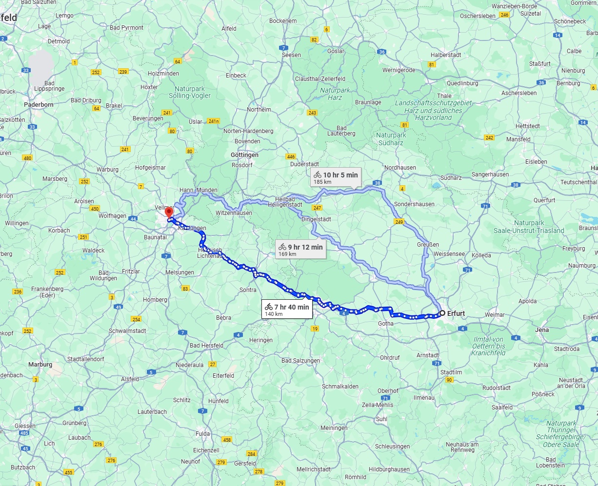 Anreise von Erfurt Zu Kassel Über 
