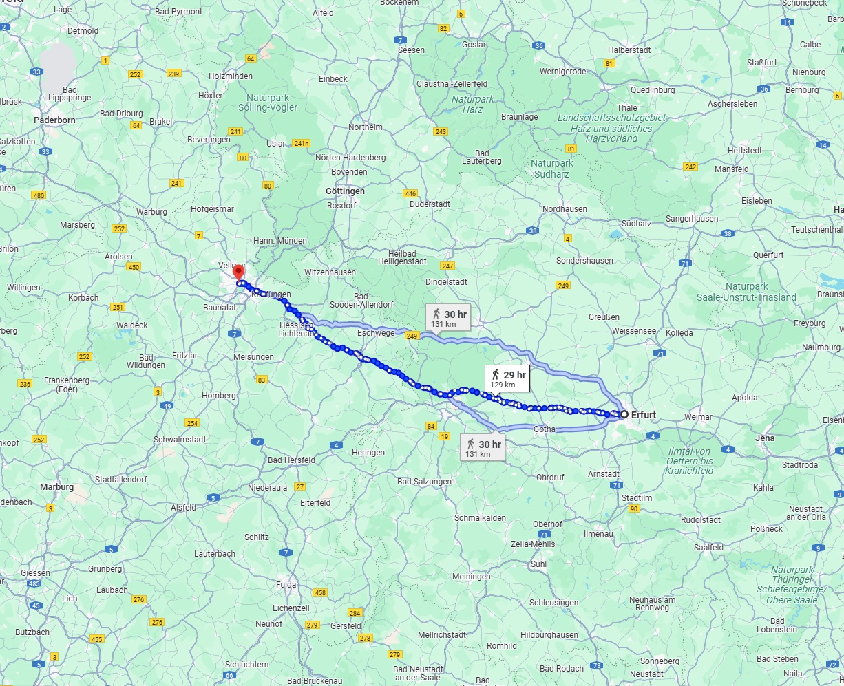Anreise von Erfurt Zu Kassel Über 