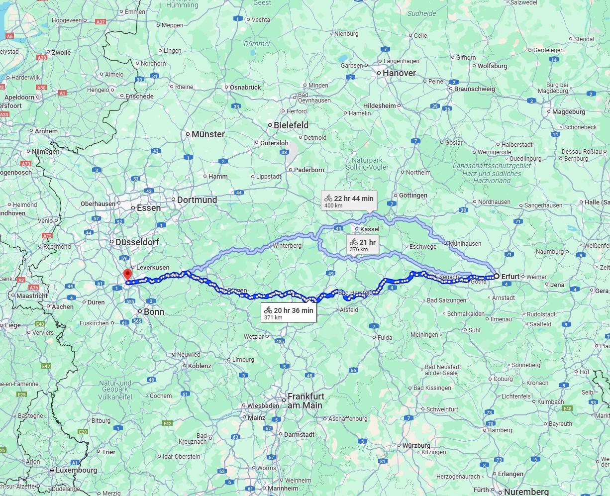 Anreise von Erfurt Zu Köln Über 