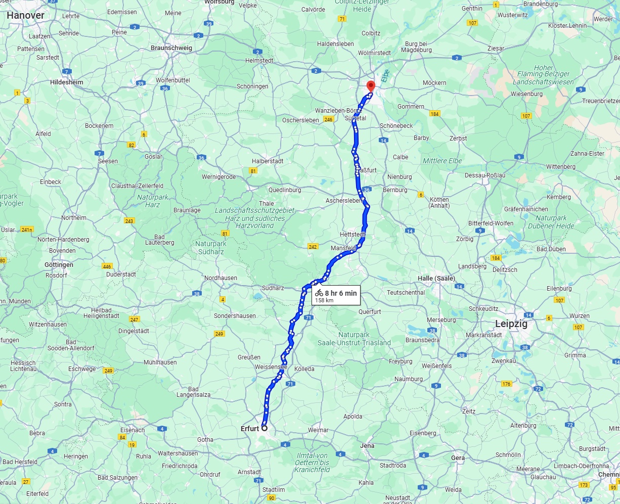 Anreise von Erfurt Zu Magdeburg Über 