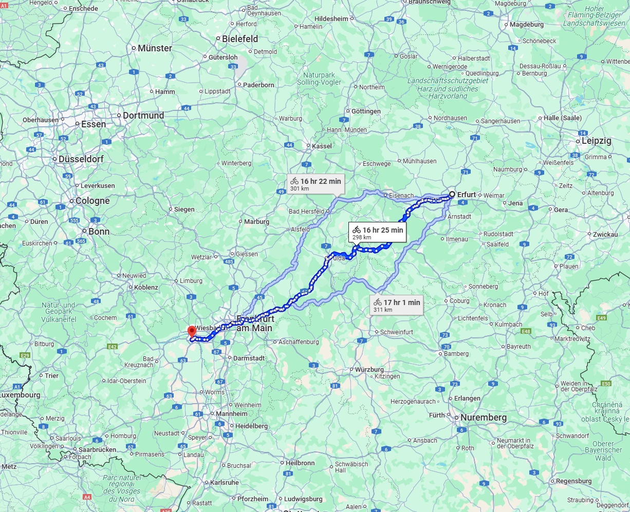 Anreise von Erfurt Zu Mainz Über 
