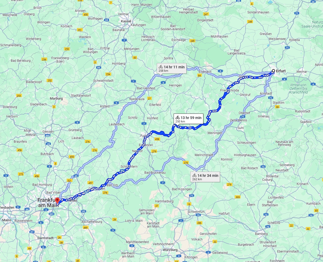 Anreise von Erfurt Zu Offenbach am Main Über 