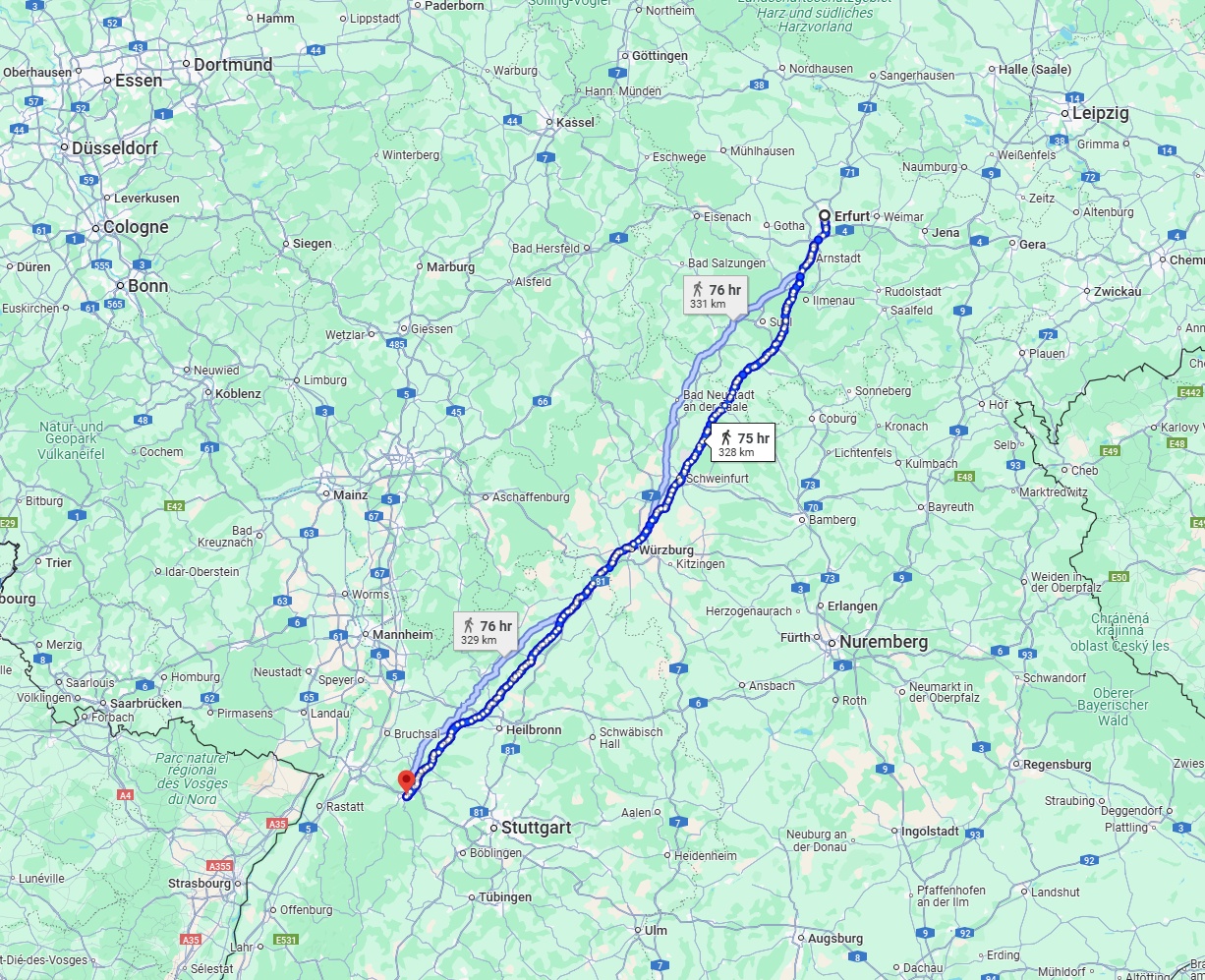 Anreise von Erfurt Zu Pforzheim Über 