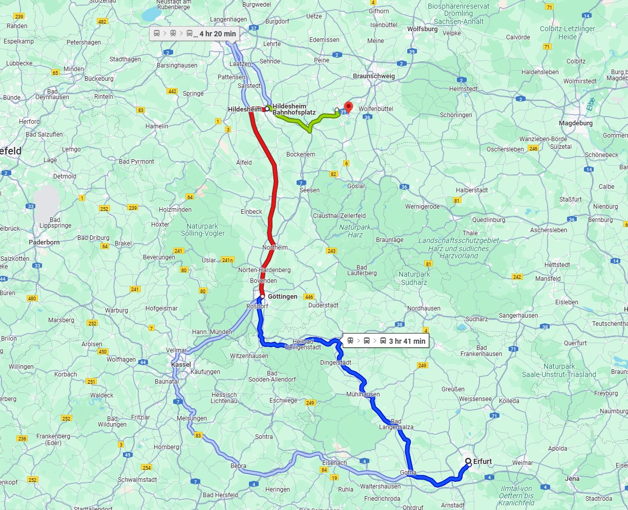 Anreise von Erfurt Zu Salzgitter Über 