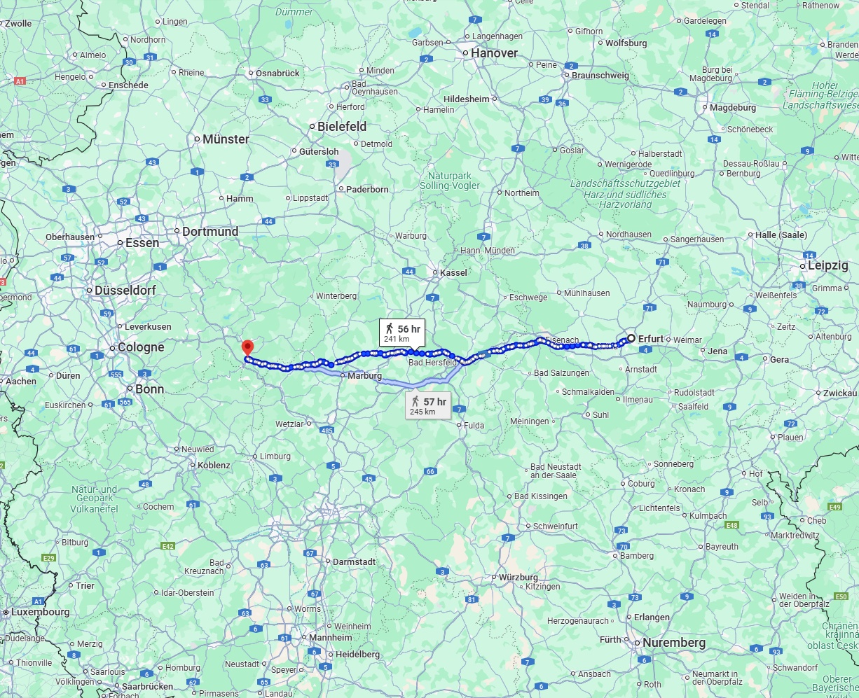 Anreise von Erfurt Zu Siegen Über 