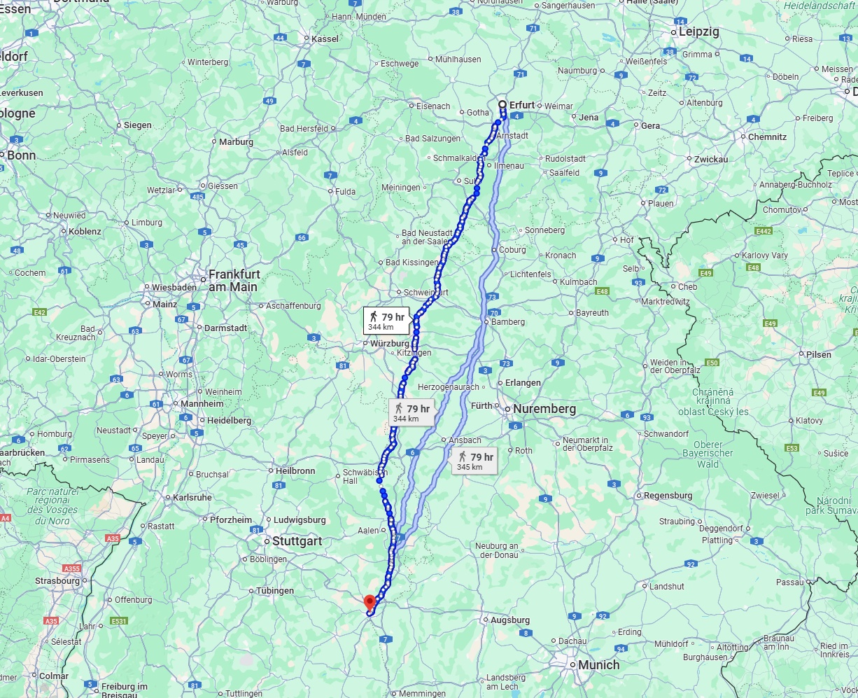 Anreise von Erfurt Zu Ulm Über 