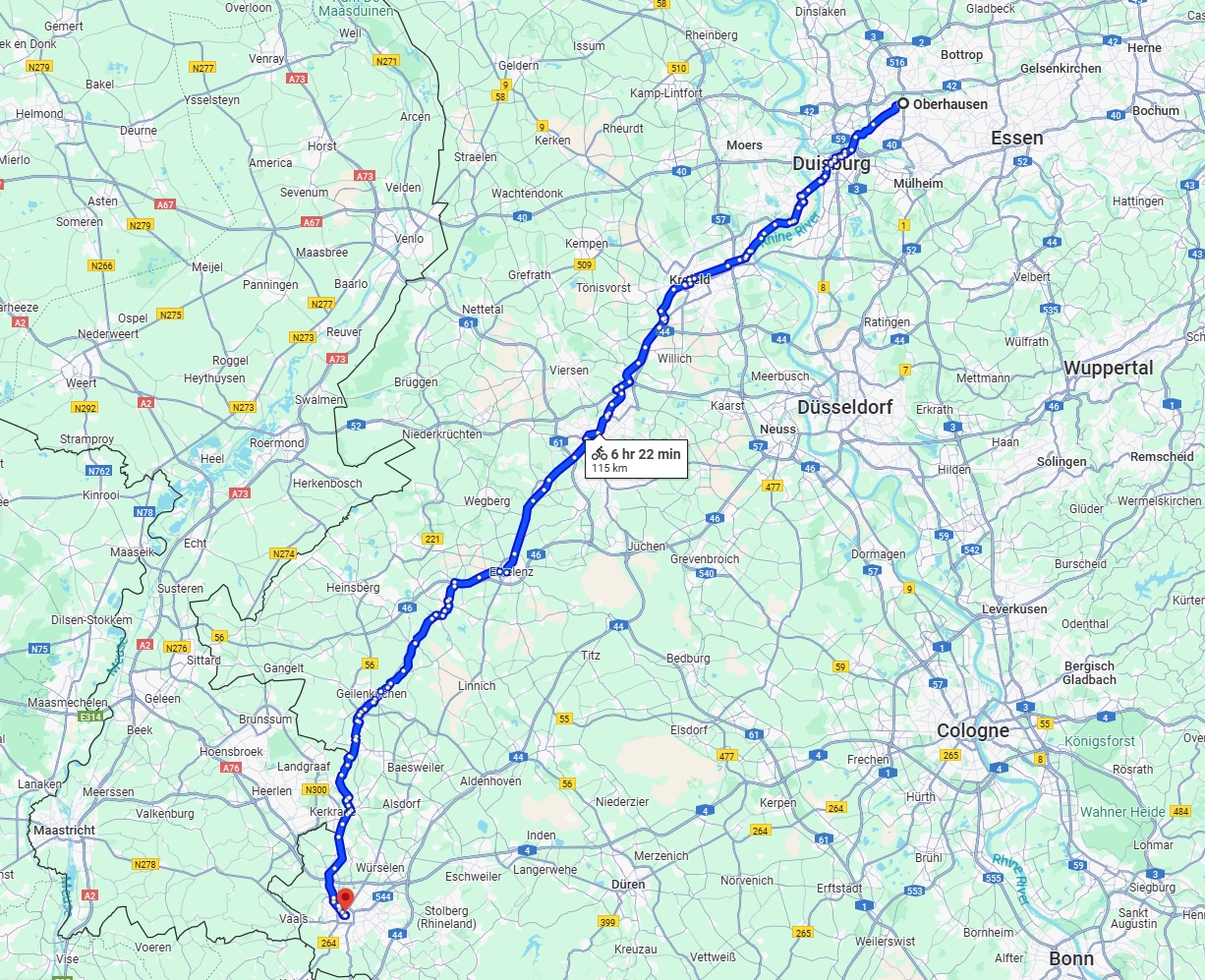Anreise von Oberhausen Zu Aachen Über 