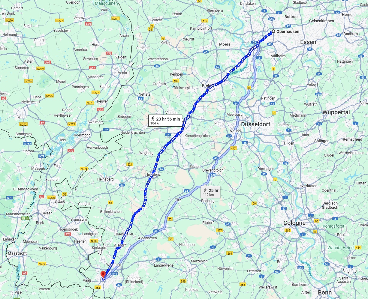 Anreise von Oberhausen Zu Aachen Über 