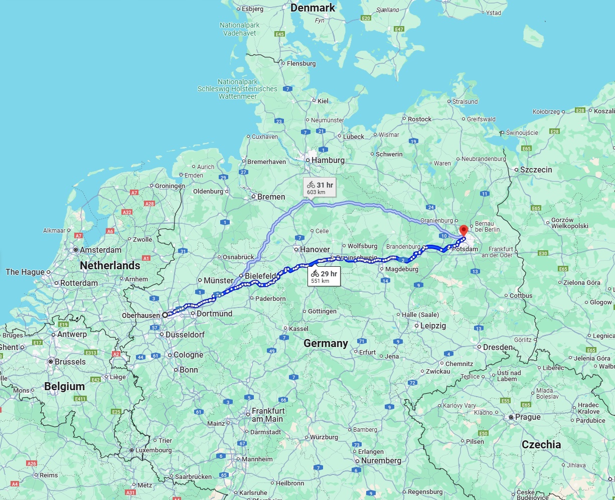 Anreise von Oberhausen Zu Berlin Über 