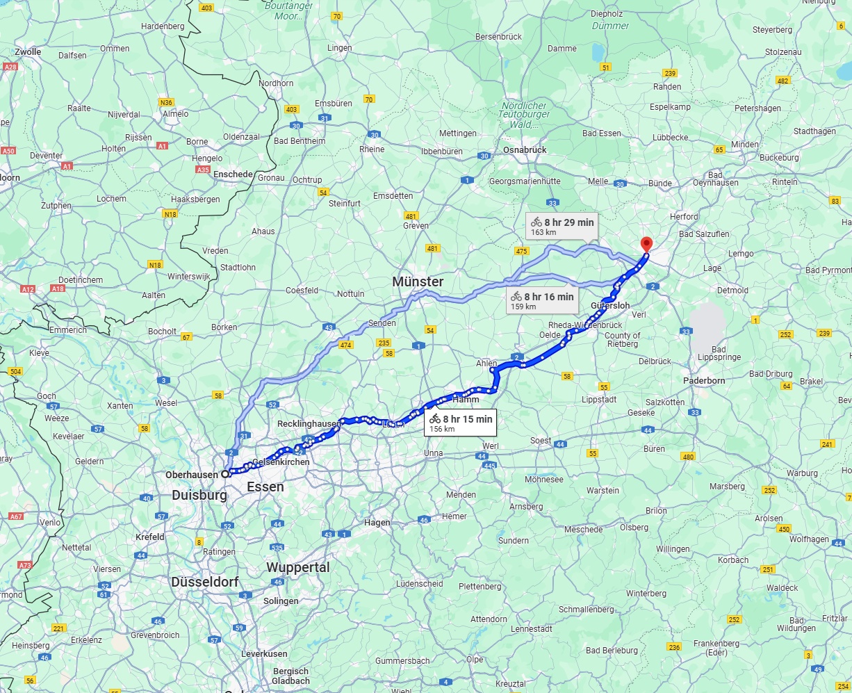 Anreise von Oberhausen Zu Bielefeld Über 