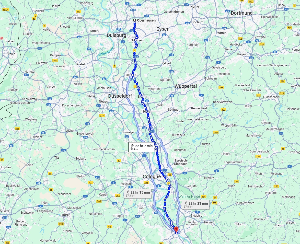 Anreise von Oberhausen Zu Bonn Über 