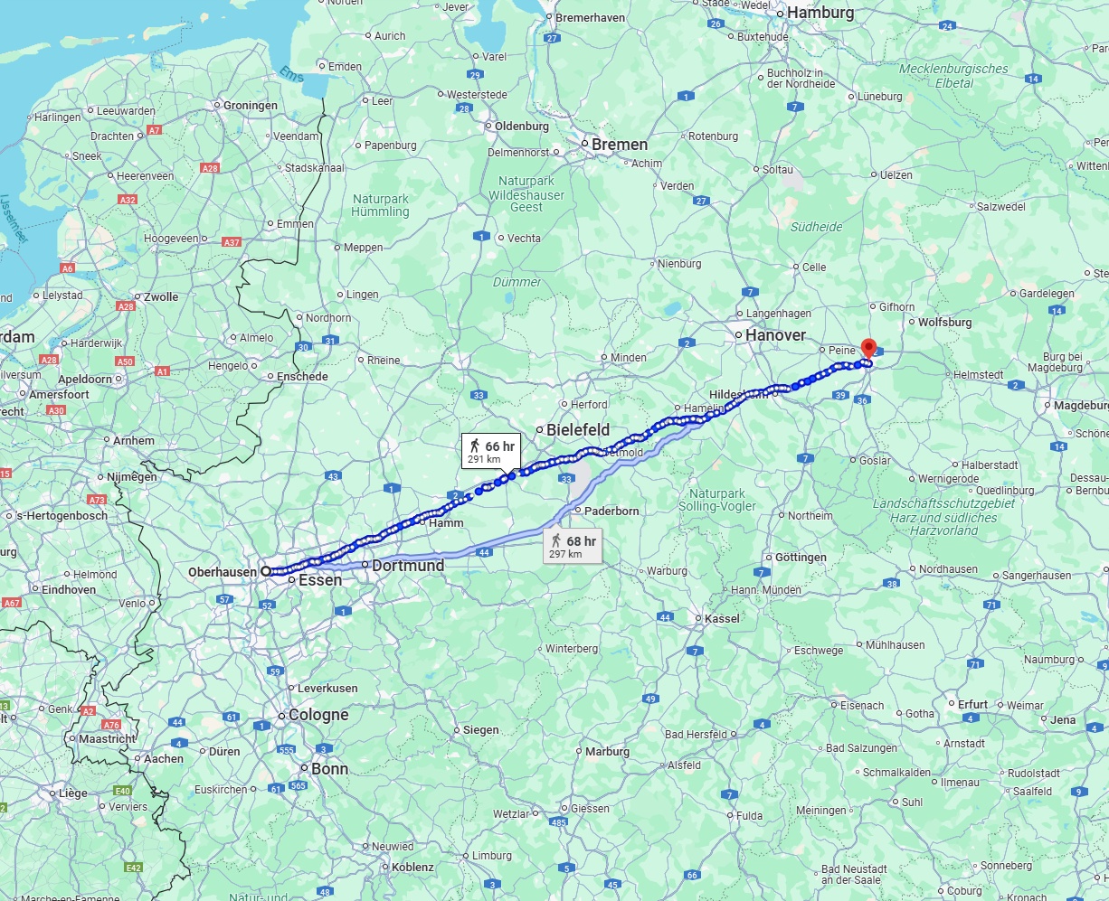 Anreise von Oberhausen Zu Braunschweig Über 