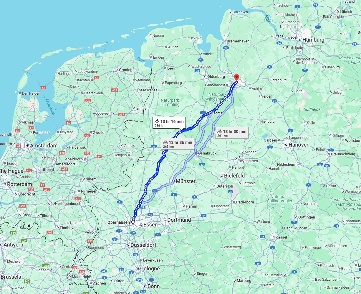 Anreise von Oberhausen Zu Bremen Über 