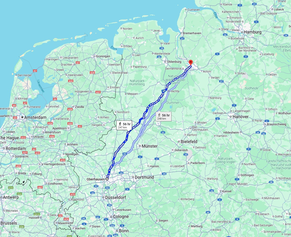 Anreise von Oberhausen Zu Bremen Über 