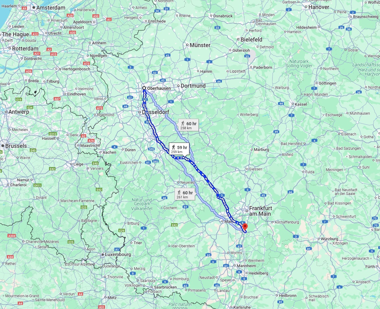 Anreise von Oberhausen Zu Darmstadt Über 
