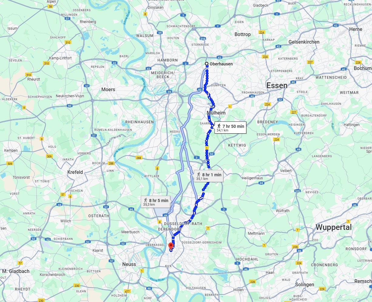 Anreise von Oberhausen Zu Düsseldorf Über 