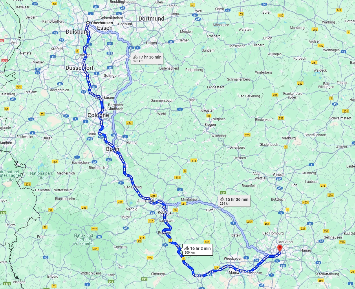 Anreise von Oberhausen Zu Frankfurt am Main Über 