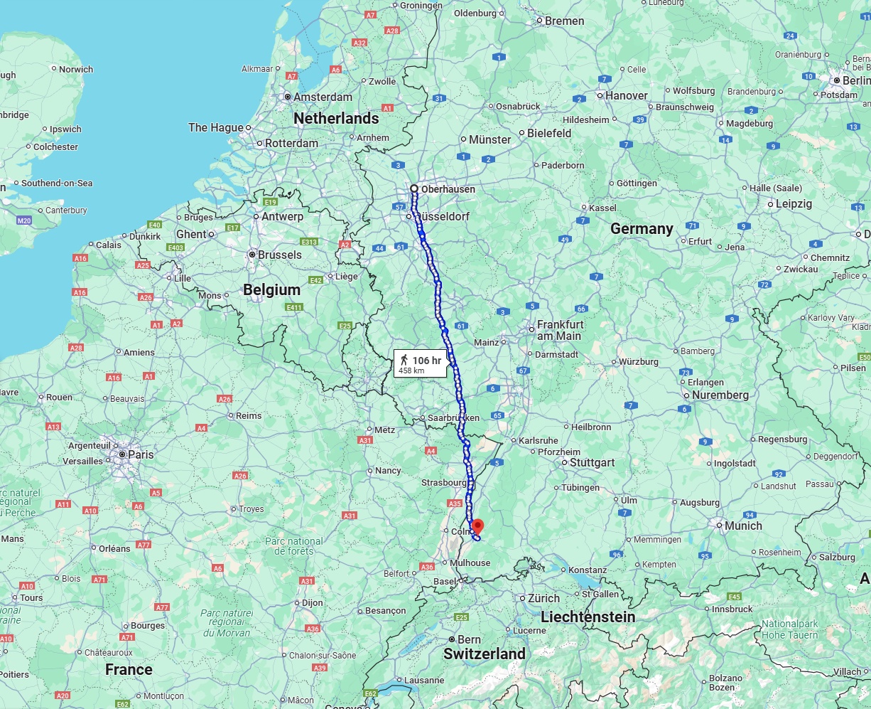 Anreise von Oberhausen Zu Freiburg im Breisgau Über 