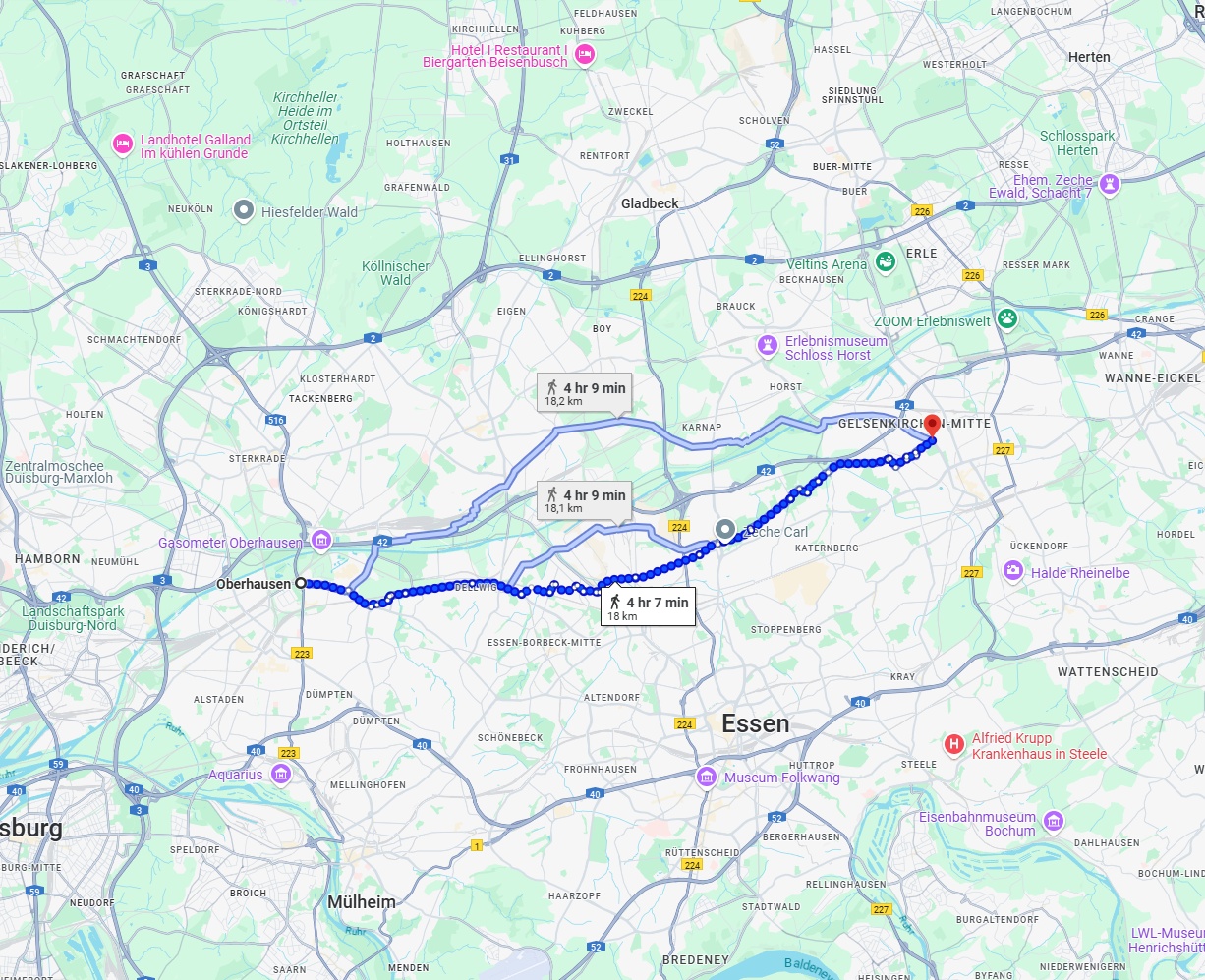 Anreise von Oberhausen Zu Gelsenkirchen Über 