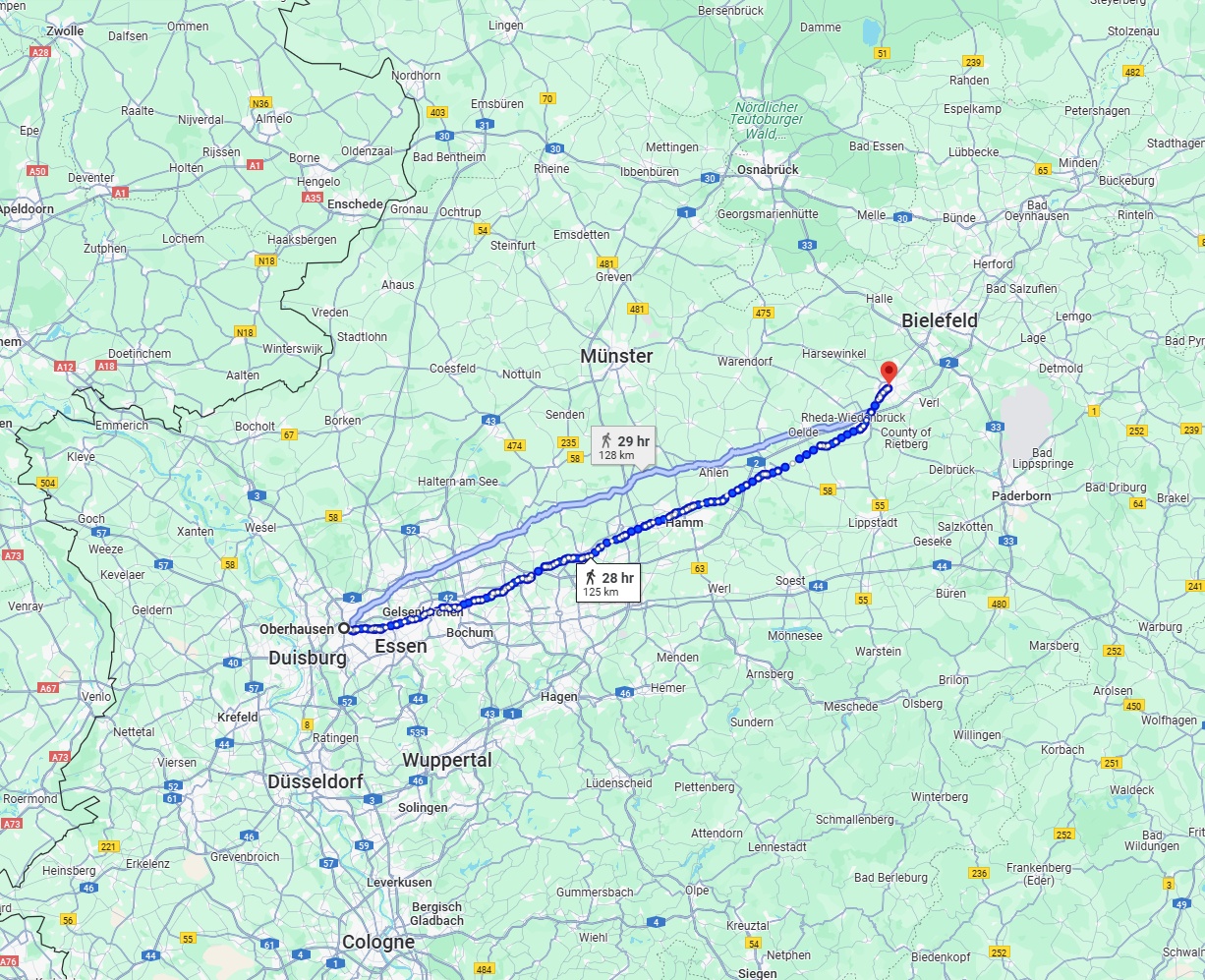 Anreise von Oberhausen Zu Gütersloh Über 