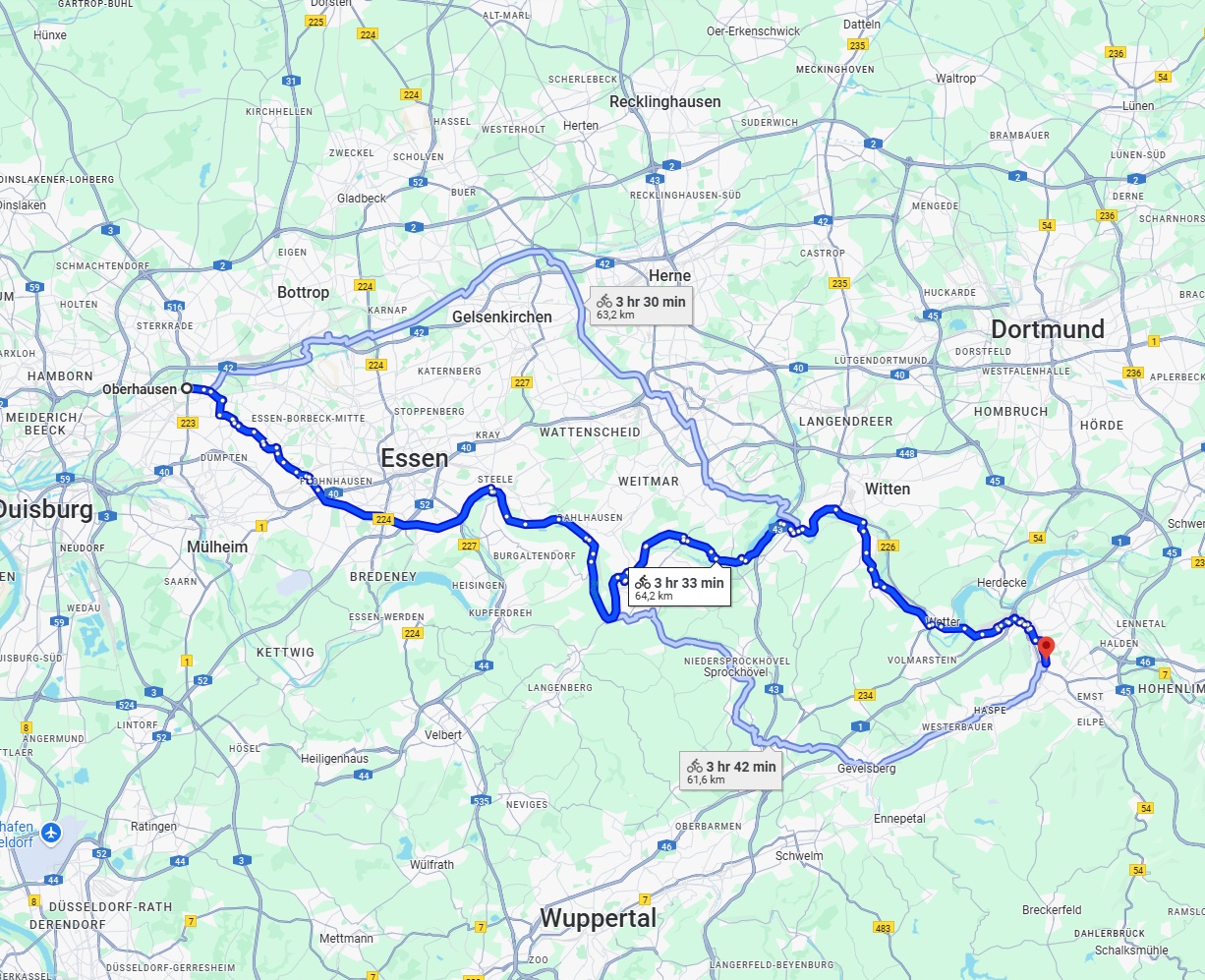 Anreise von Oberhausen Zu Hagen Über 