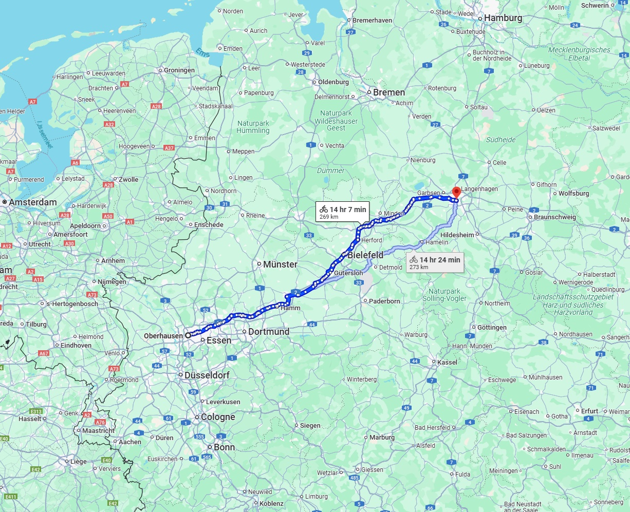 Anreise von Oberhausen Zu Hannover Über 