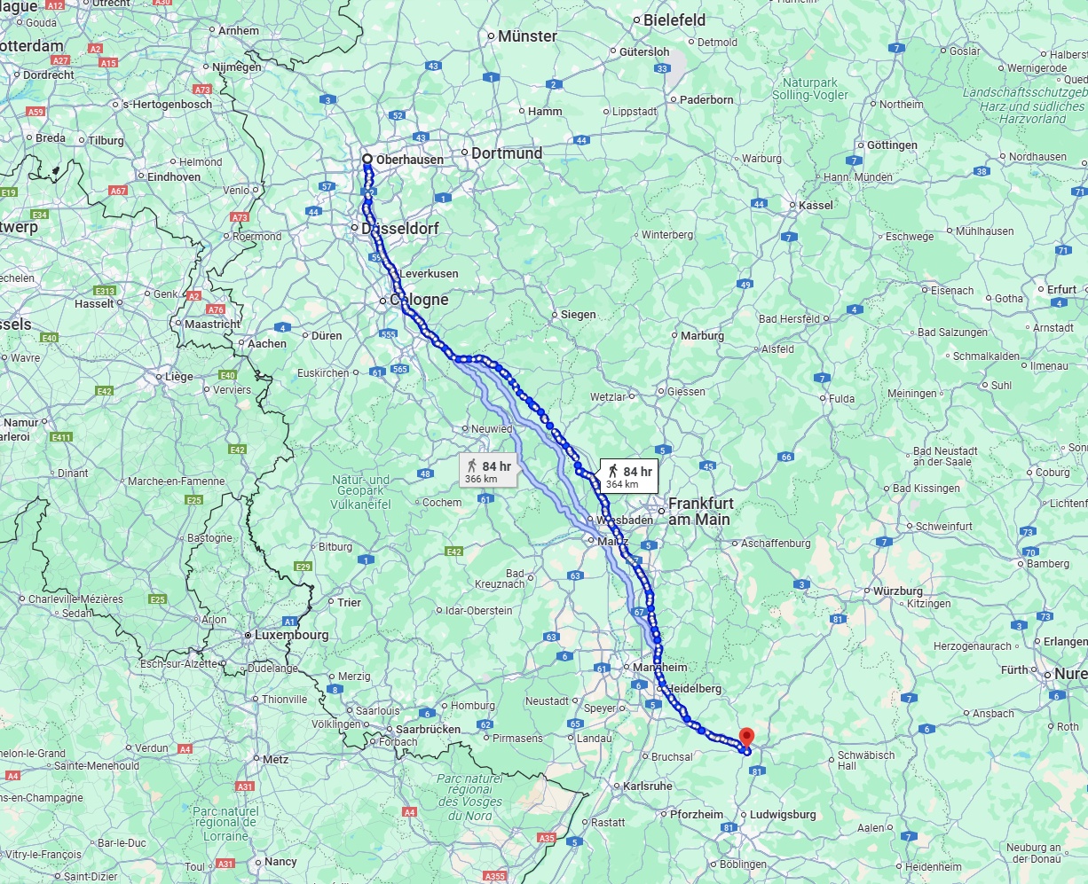 Anreise von Oberhausen Zu Heilbronn Über 