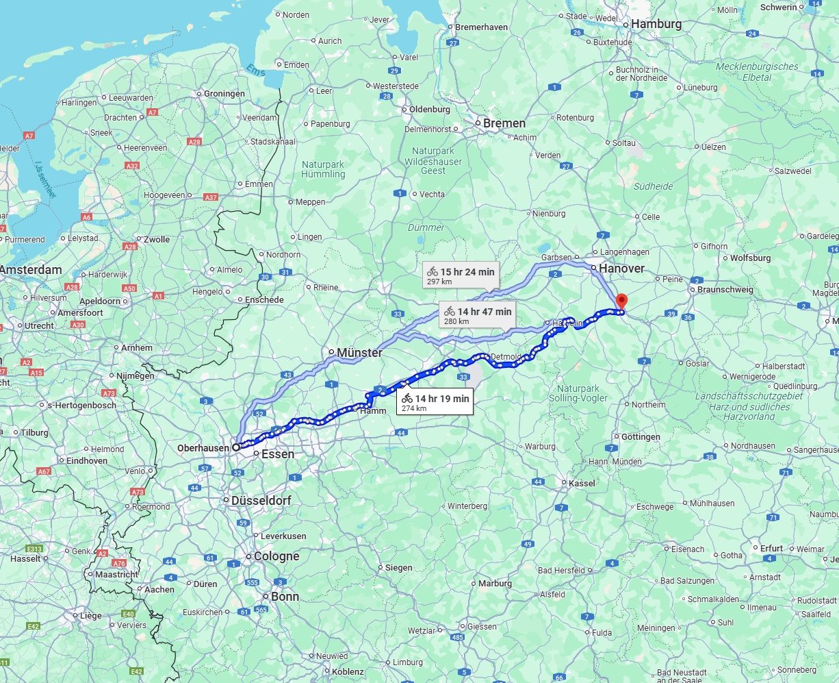 Anreise von Oberhausen Zu Hildesheim Über 