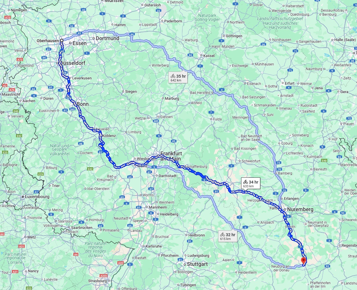 Anreise von Oberhausen Zu Ingolstadt Über 