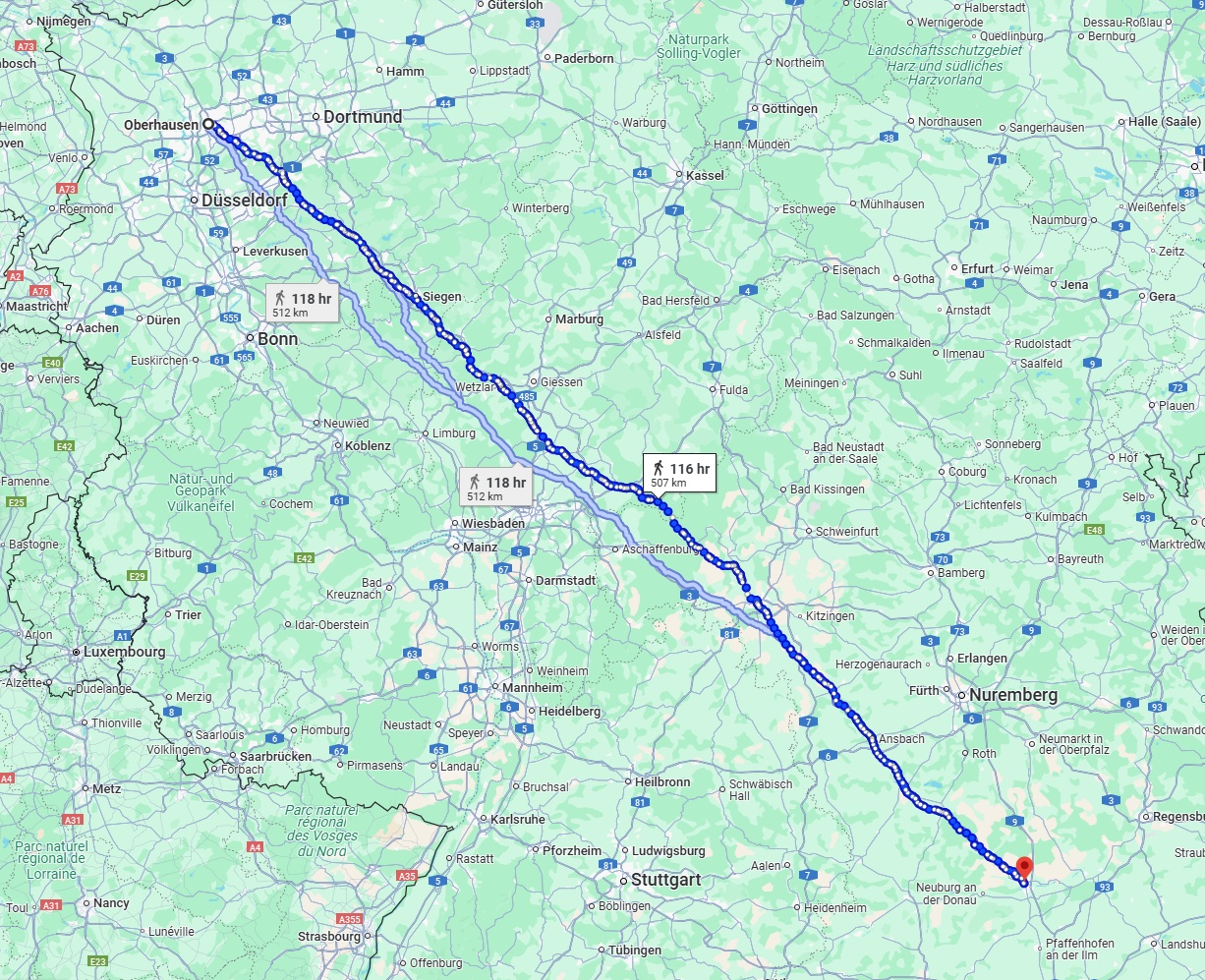 Anreise von Oberhausen Zu Ingolstadt Über 