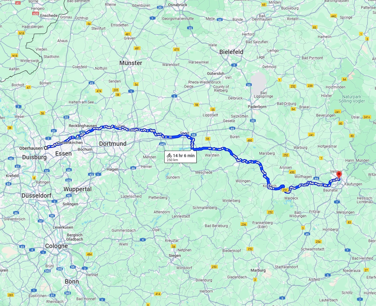 Anreise von Oberhausen Zu Kassel Über 
