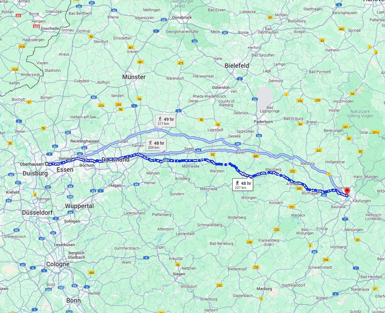 Anreise von Oberhausen Zu Kassel Über 