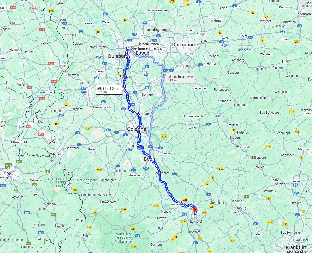 Anreise von Oberhausen Zu Koblenz Über 