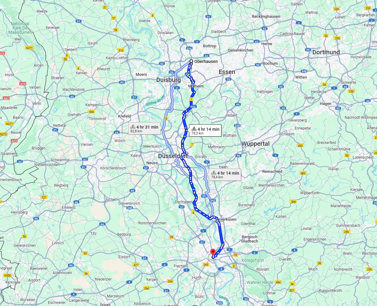 Anreise von Oberhausen Zu Köln Über 