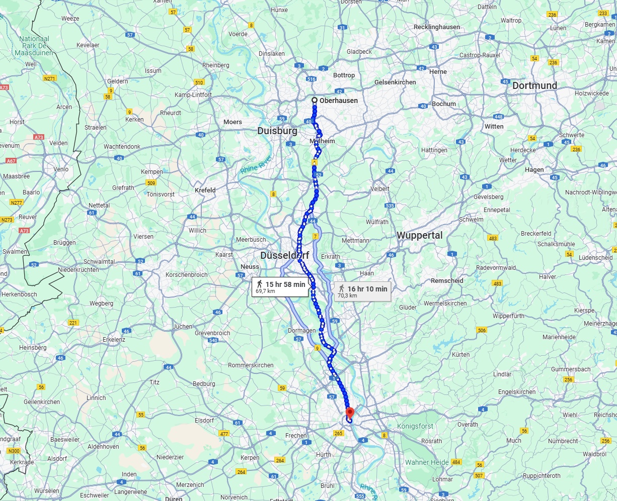 Anreise von Oberhausen Zu Köln Über 