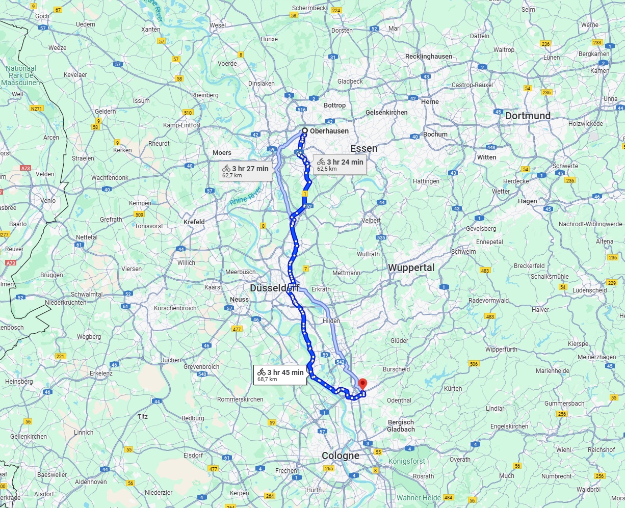 Anreise von Oberhausen Zu Leverkusen Über 