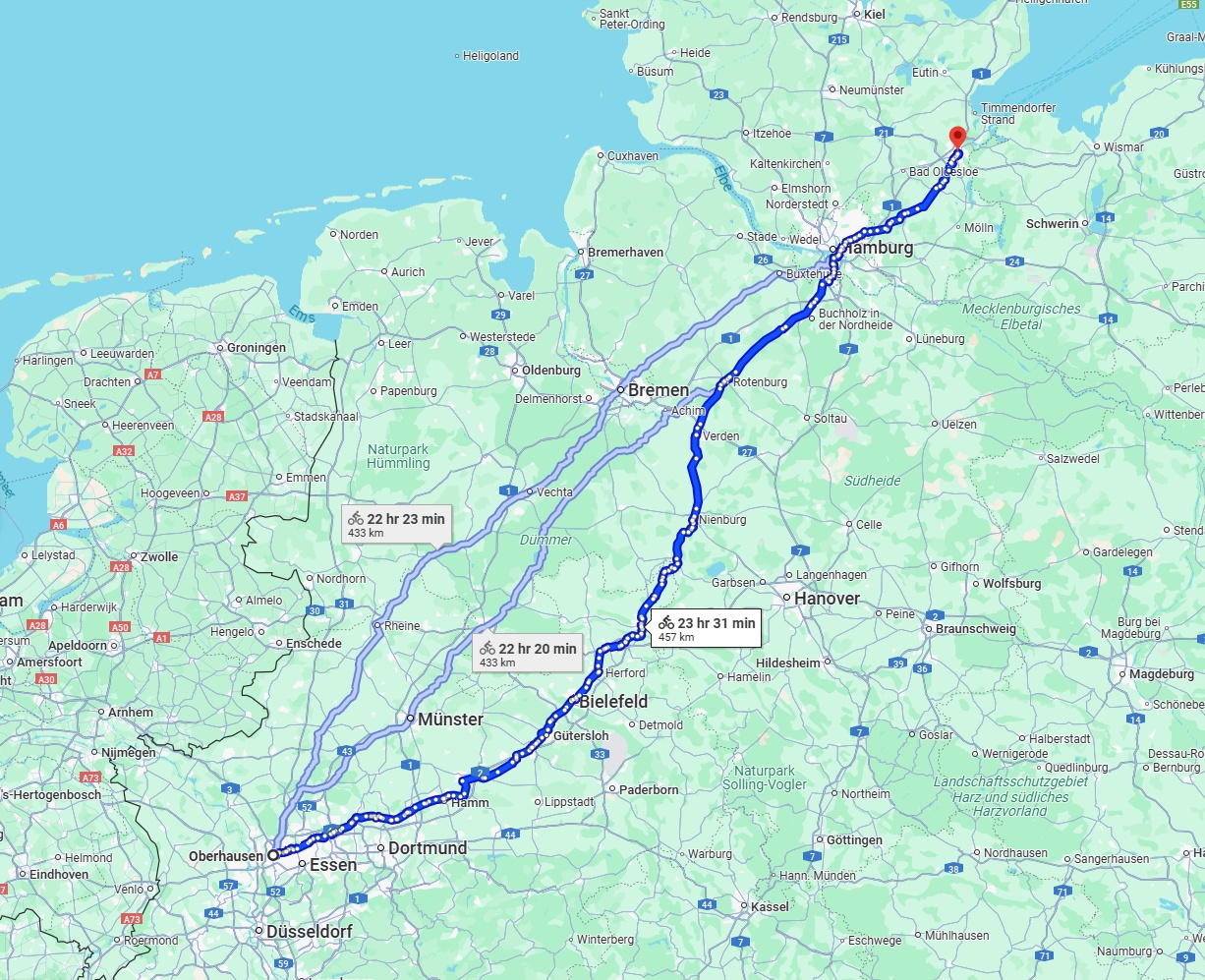 Anreise von Oberhausen Zu Lübeck Über 