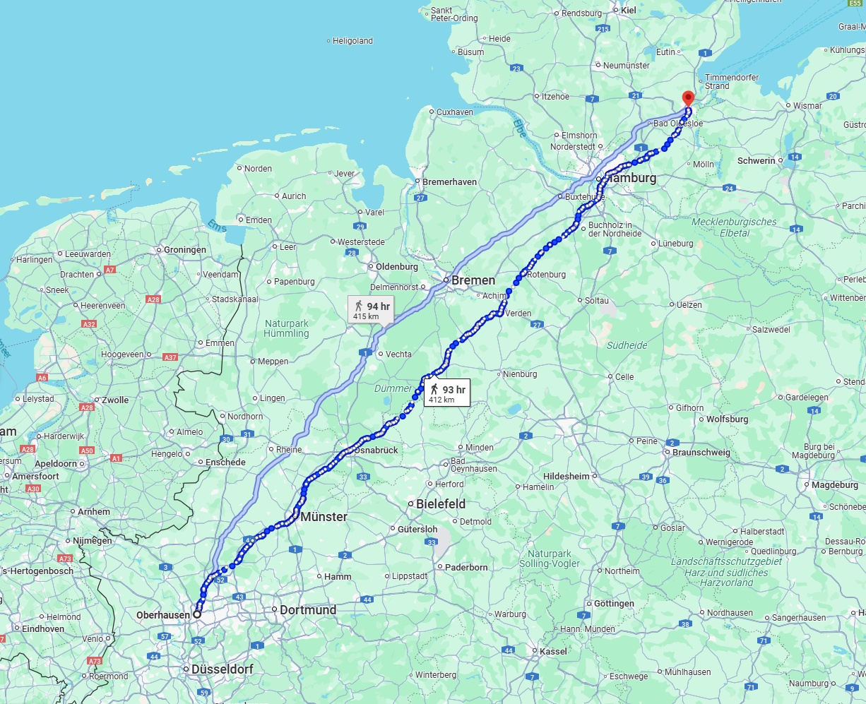 Anreise von Oberhausen Zu Lübeck Über 