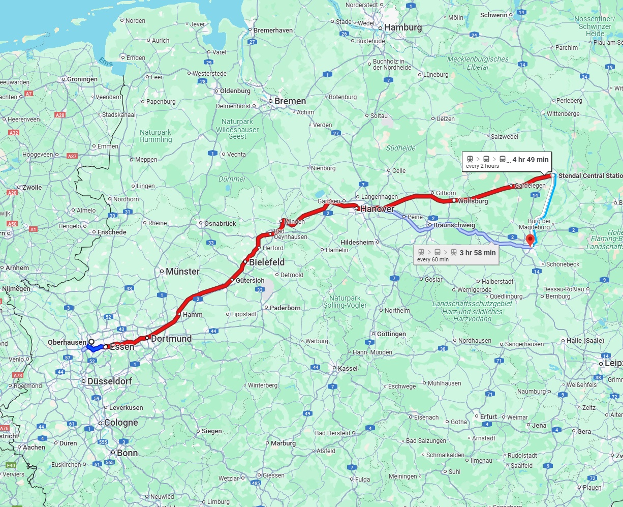 Anreise von Oberhausen Zu Magdeburg Über 