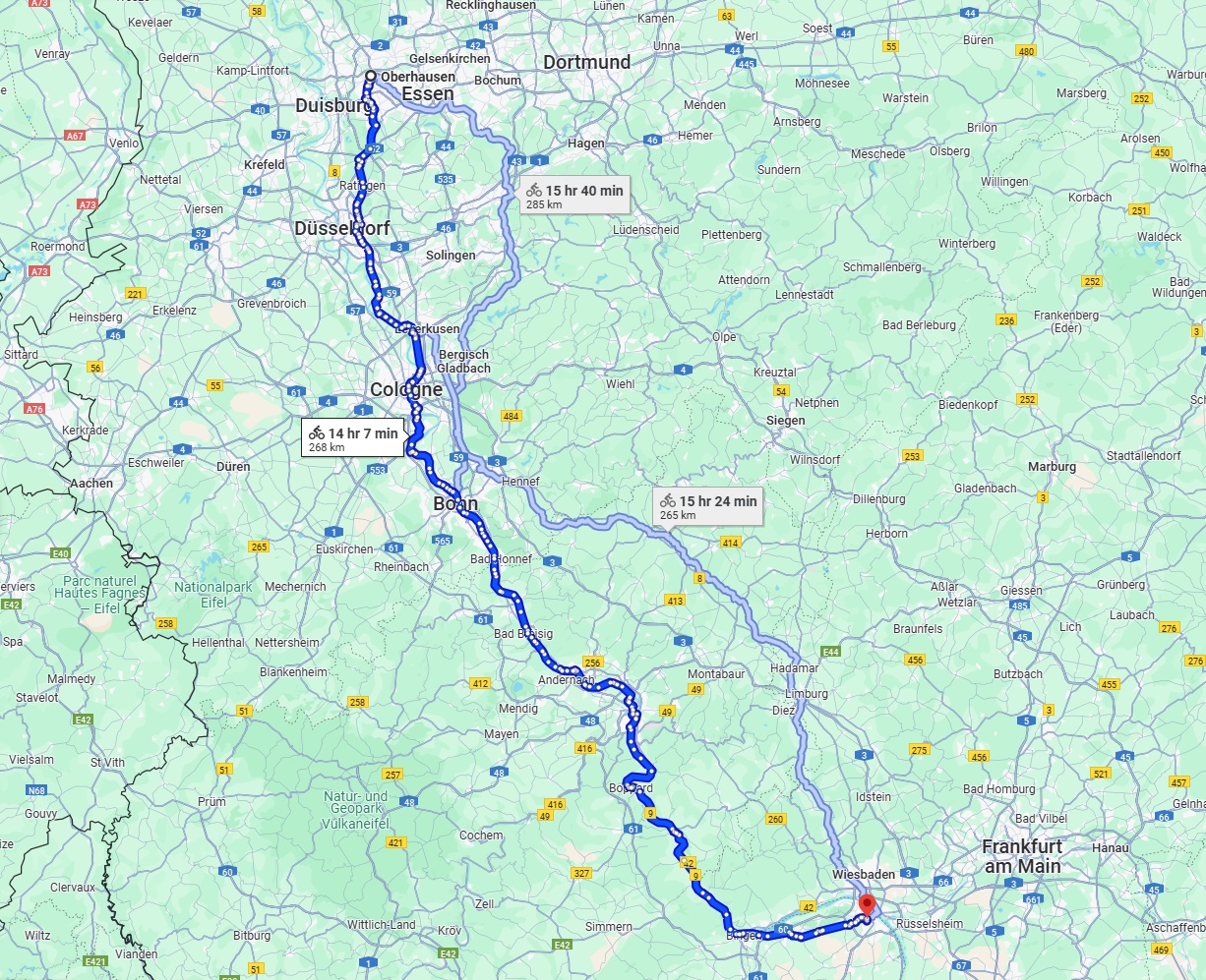 Anreise von Oberhausen Zu Mainz Über 
