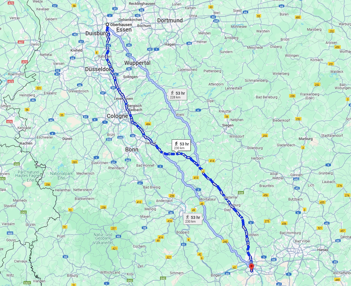 Anreise von Oberhausen Zu Mainz Über 