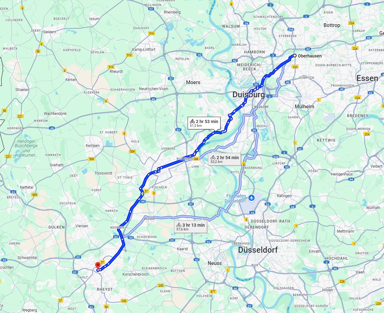Anreise von Oberhausen Zu Mönchengladbach Über 