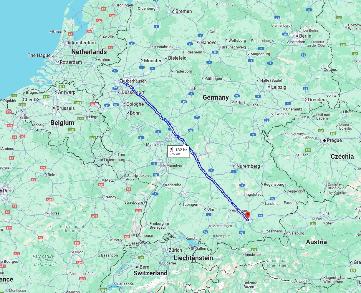 Anreise von Oberhausen Zu München Über 