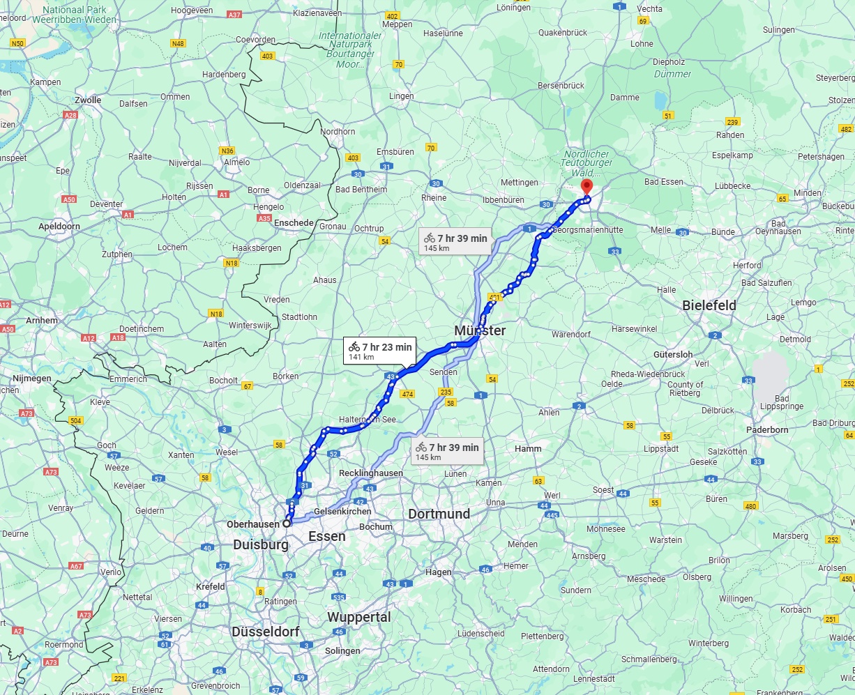 Anreise von Oberhausen Zu Osnabrück Über 