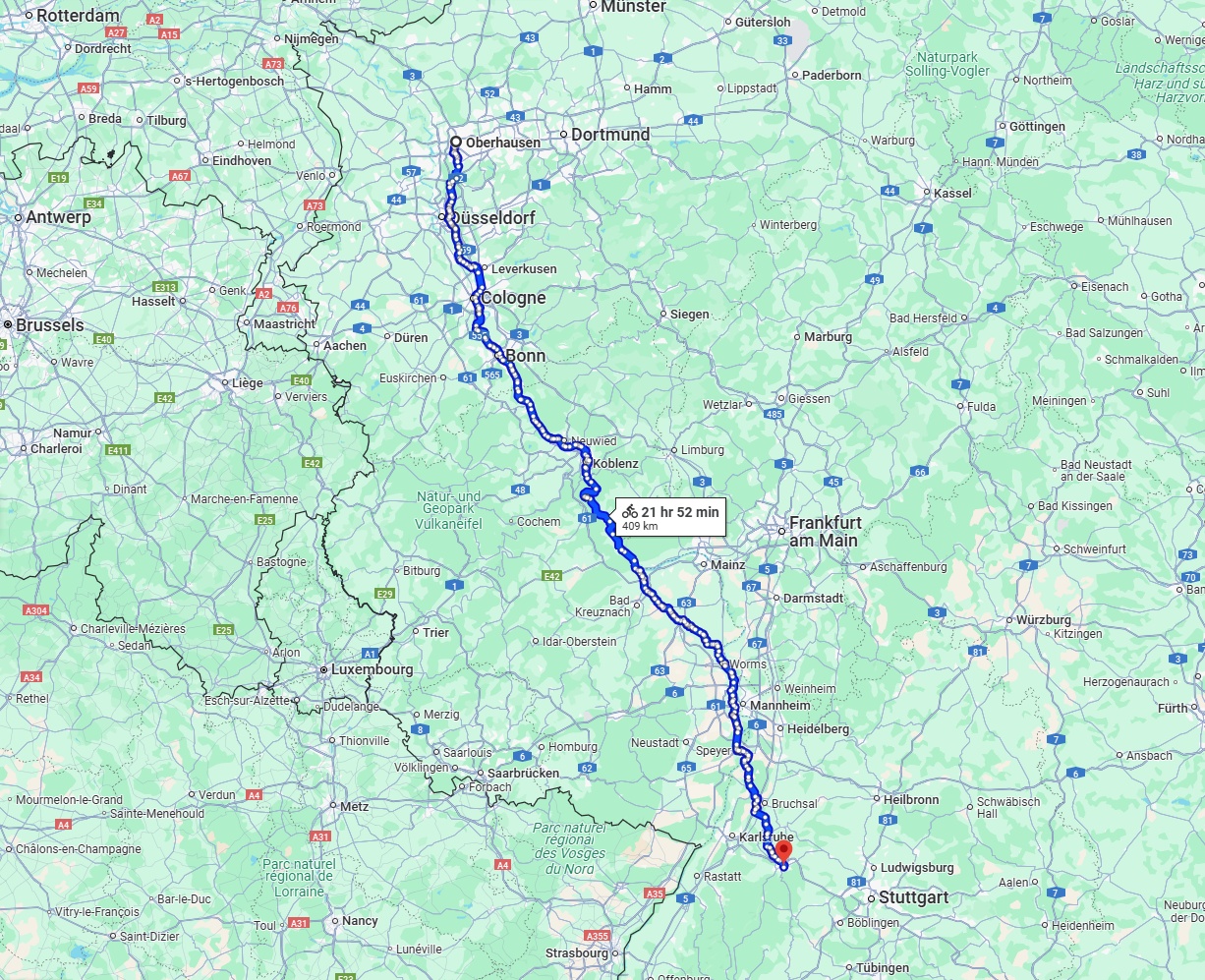 Anreise von Oberhausen Zu Pforzheim Über 